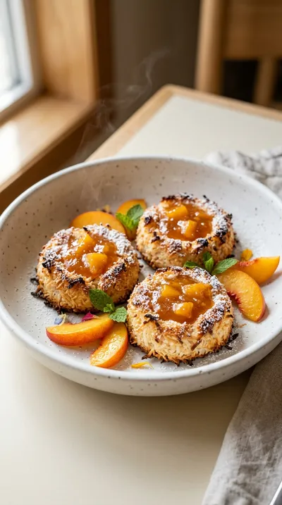 Coconut Macaroons With Peach Filling