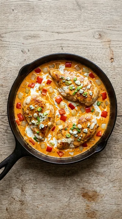 Buffalo Ranch Chicken Skillet - cooking process
