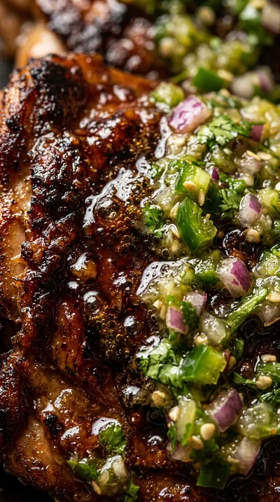 Teriyaki Chicken with Salsa Verde - ingredients preparation