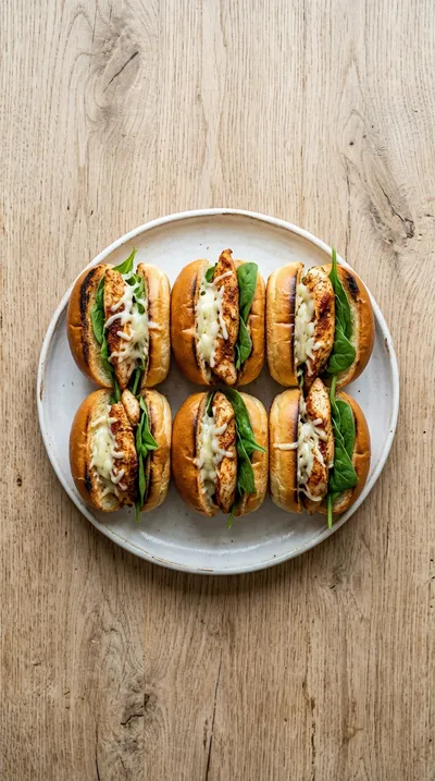 Chicken Sliders With Spinach And Mozzarella - cooking process