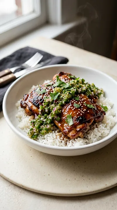 Teriyaki Chicken with Salsa Verde