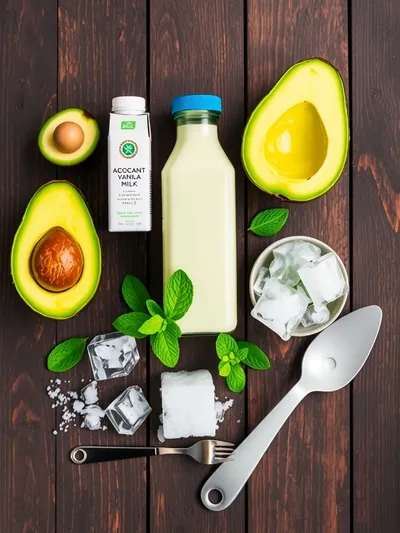 Avocado Ice Cream - Vegan No-Churn Recipe - ingredients preparation