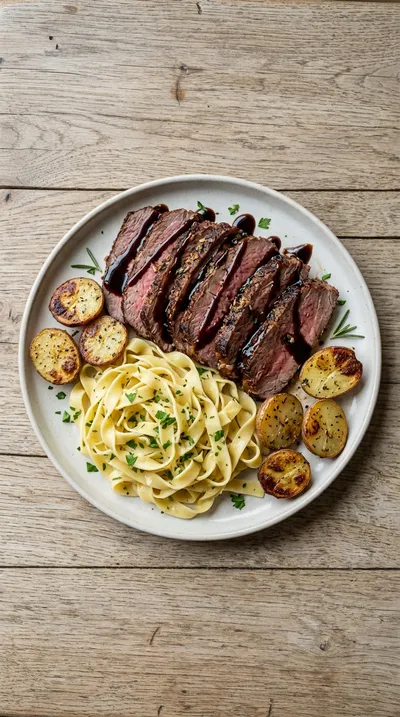 Garlic Herb Roast Beef With Teriyaki Glaze - cooking process