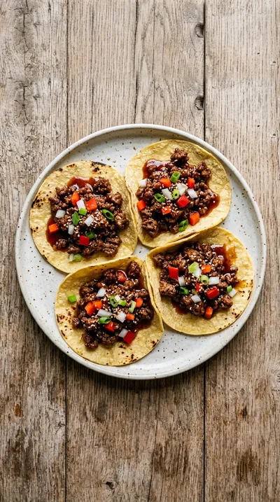 Beef Tacos With Teriyaki Glaze - cooking process