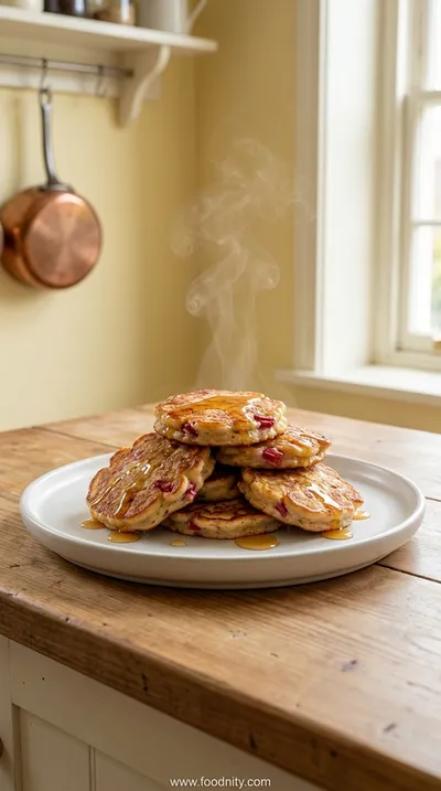 Baked Rhubarb Fritters – Cozy Dessert
