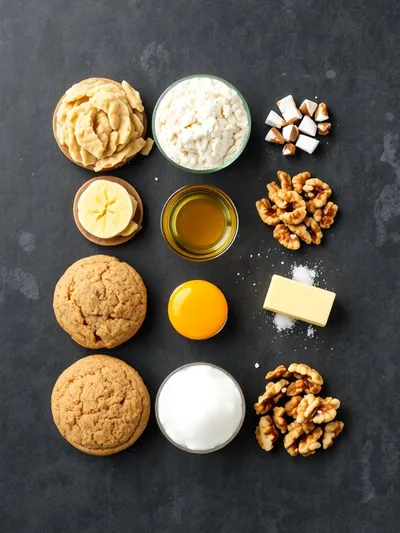 Banana Bread Cookies Recipe - ingredients preparation