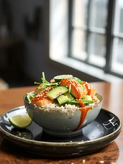 Bang Bang Salmon Bites Bowls - ready to serve