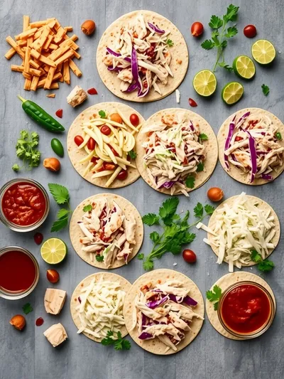BBQ Chicken Coleslaw Wraps – Picnic Perfection - ingredients preparation