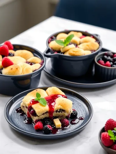 Easy Berry Cobbler – Simple Frozen Berry Dessert - cooking process