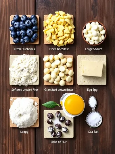 Blueberry Lemon White Chocolate Chip Cookies - ingredients preparation