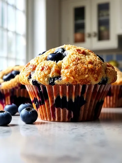Blueberry Muffins – Soft, Moist Bakery Breakfast