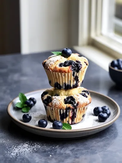 Blueberry Muffins – Soft, Moist Bakery Breakfast - ready to serve