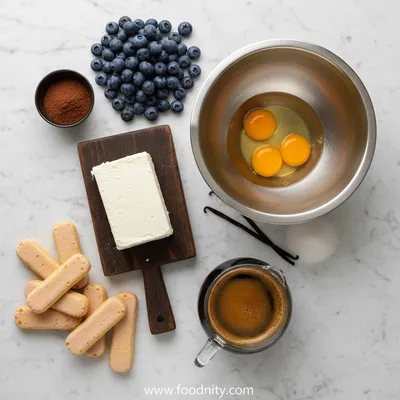 Blueberry Tiramisu Trifle - cooking process