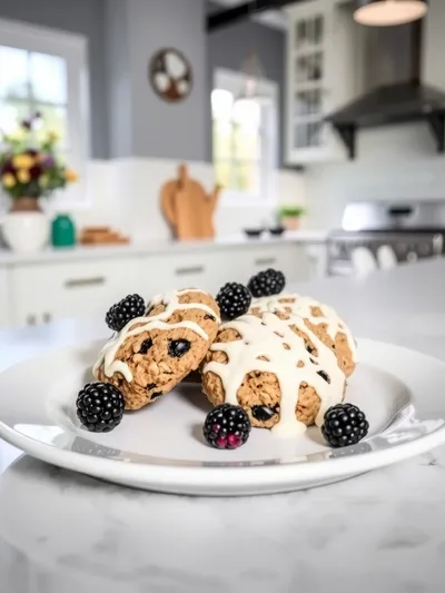 Buttery Blackberry Oatmeal Cookies With White Chocolate - cooking process