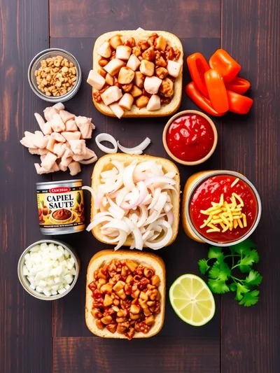 Cajun Chicken Sloppy Joes - ingredients preparation