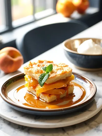 Canned Peaches Cobbler – Easy Summer Dessert - ready to serve