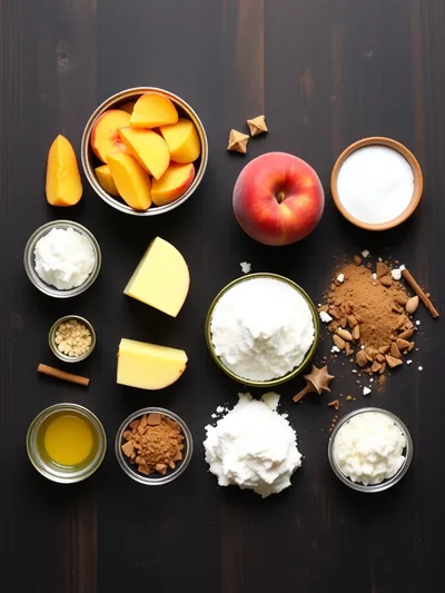 Canned Peaches Cobbler – Easy Summer Dessert - ingredients preparation