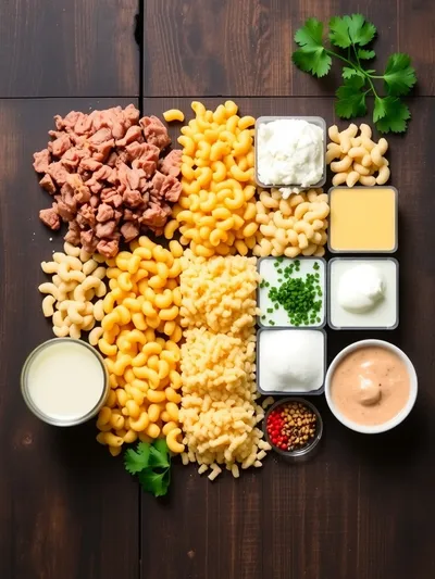 Cheeseburger Mac Soup - Easy Comfort Food Recipe - ingredients preparation