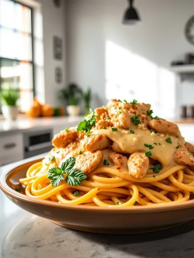 Easy Chicken Garlic Parmesan Pasta