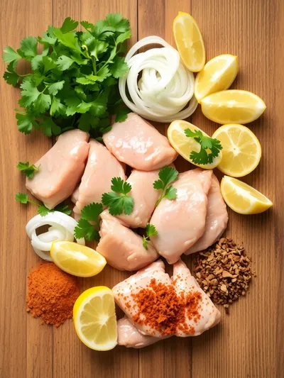 Chicken Shawarma Recipe - ingredients preparation