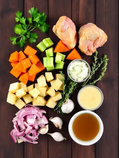 Chicken Stew Recipe - ingredients preparation