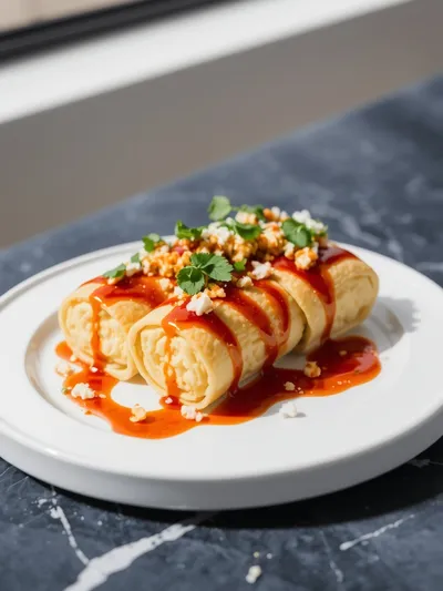 Chili Honey Feta Rolls - ready to serve