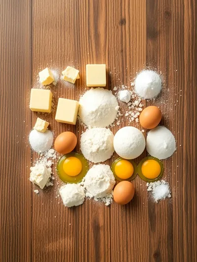 Classic Pound Cake - ingredients preparation