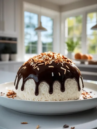 Coconut Dome with Chocolate