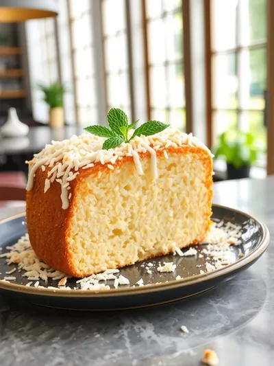 Coconut Pound Cake - ready to serve