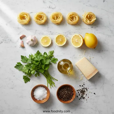 Creamy Lemon Garlic Pasta Recipe - cooking process