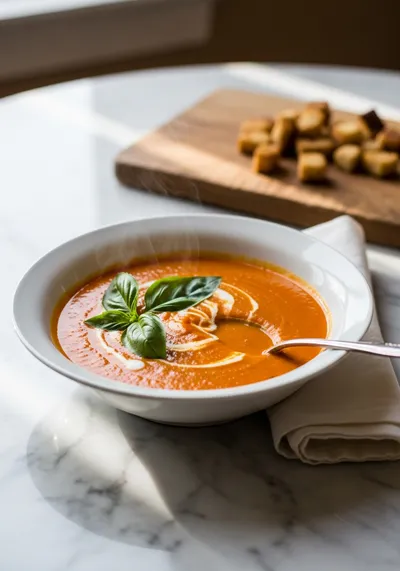 Creamy Roasted Garlic Tomato Soup