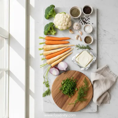 Creamy Winter Vegetable Casserole - cooking process