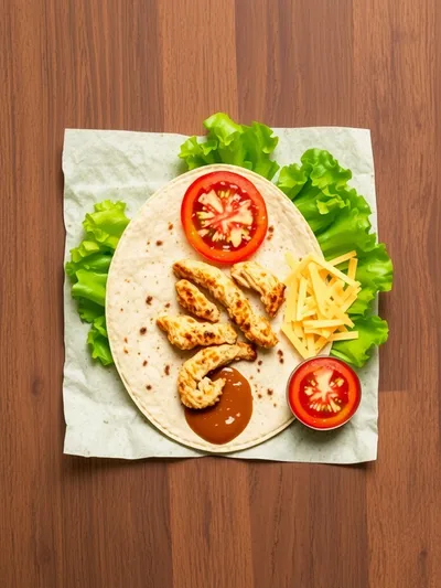 Crispy Chicken Wraps – Quick & Easy Meal - ingredients preparation