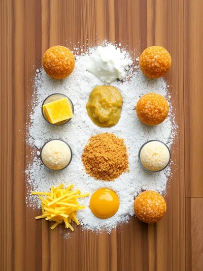 Crispy Crunchy Fried Cheese Balls - ingredients preparation