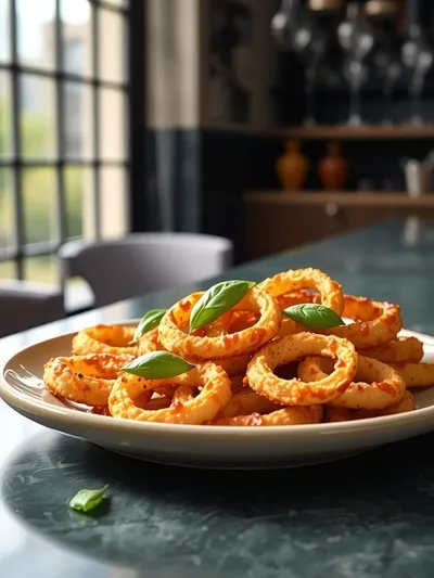 Crispy Pizza Onion Ring Chips – Low-Carb Snack - ready to serve