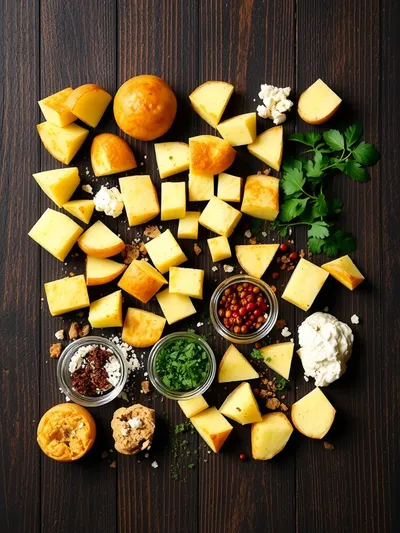 Crispy Potato Cheese Bombs – Easy Game Night Snack - ingredients preparation