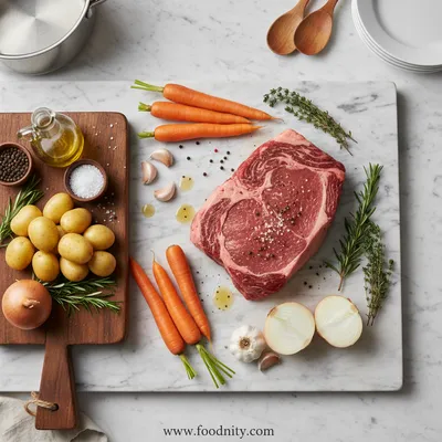 Easy Crockpot Chuck Roast - cooking process