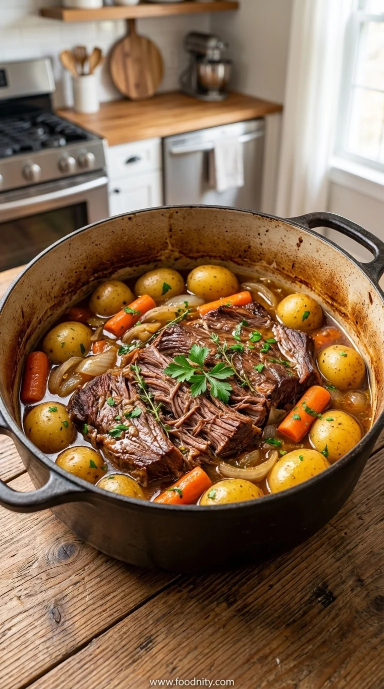Easy Crockpot Chuck Roast - feature image