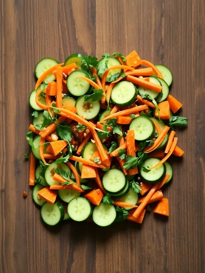 Cucumber Carrot Salad Recipe - ingredients preparation
