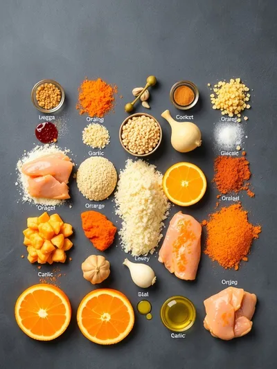 Double Crunch Orange Chicken - ingredients preparation