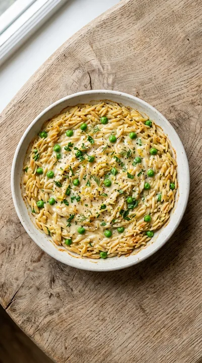 Orzo Bake With Lemon Butter Sauce - cooking process