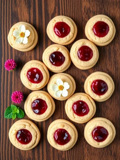 Flower Jam Thumbprint Cookies - ingredients preparation
