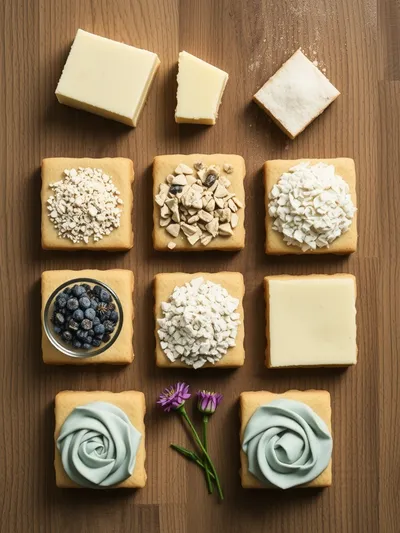 French Blue Floral Buttercream Cookies - ingredients preparation