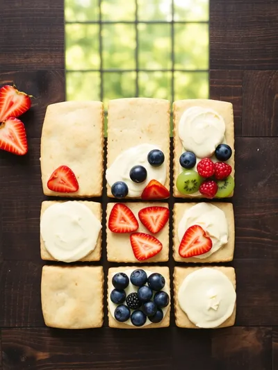 Fruit Pizza Cookies - ingredients preparation