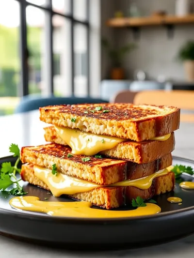 Garlic Bread Grilled Cheese Recipe - ready to serve