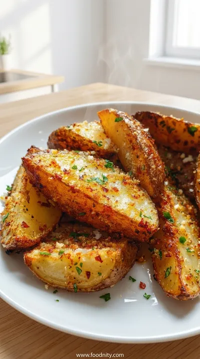 Garlic Parmesan Potato Wedges – Easy Baked Side Dish