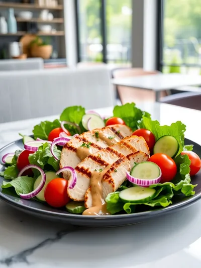 Grilled Chicken Salad with Sweet Onion Dressing - cooking process