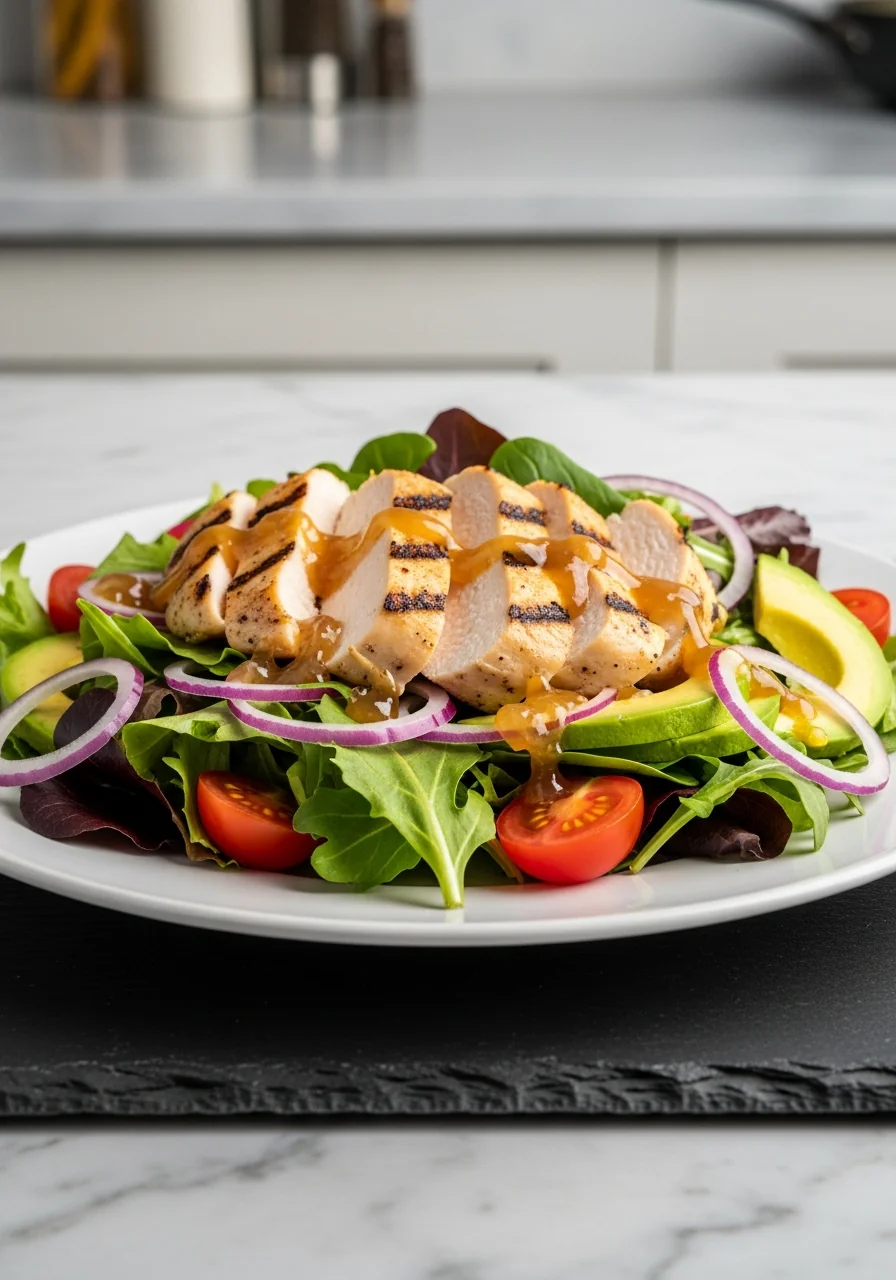 Grilled Chicken Salad with Sweet Onion Dressing
