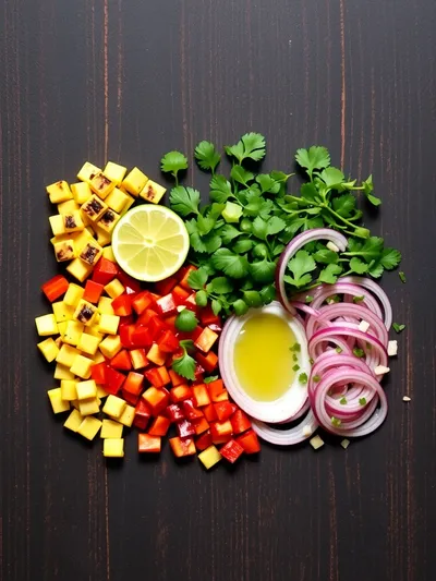Grilled Corn Salad – Fresh Summer Side - ingredients preparation