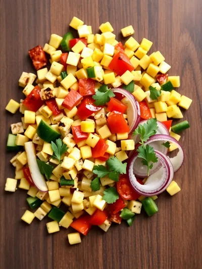 Grilled Corn Salad Recipe - ingredients preparation